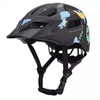 Dětská MTB cyklistická přilba Wozinsky s odnímatelným hledím, velikost XS (48-52 cm), černá
