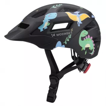 Dětská MTB cyklistická přilba Wozinsky s odnímatelným hledím, velikost XS (48-52 cm), černá