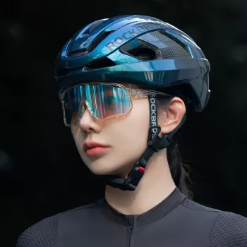 Cyklistická přilba Rockbros LK-15 Carbon Fiber velikost L (58-62cm), Chameleon Blue