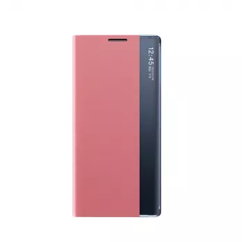 Pouzdro Hurtel New Sleep pro Samsung Galaxy S25 Ultra s flipovým krytem a stojánkem, růžové