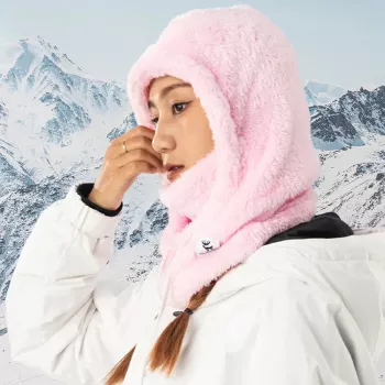 Lyžařská kukla Qunature Arctic Velvet, velikost M, růžová