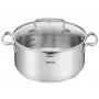 Hrnec Tefal Duetto+ G7194655, kulatý, nerezová ocel, 24 cm, skleněná poklice