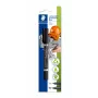 Permanentní DIY popisovač STAEDTLER Lumocolor duo, 2 hroty, 0,6 mm / 1,5 mm, blister (348-9 BK-1)