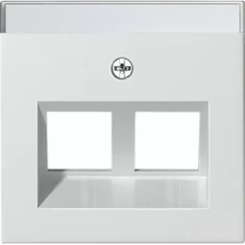 Krytka pro Modular Jack 30 stupňů 2násobná System 55 Gira 264027, čistě bílá hedvábně matná
