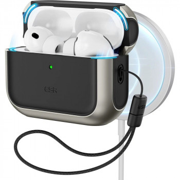 Pouzdro ESR Orbit HaloLock MagSafe pro Apple AirPods Pro 3, titanové
