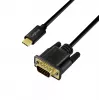 Logilink UA0476 USB 3.2 Gen1 Type-C cable, C/M to VGA/M, 1080p/60 Hz, black, 3 m