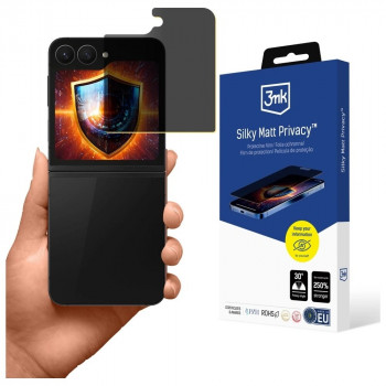 Matná ochranná fólie na displej s ochranou soukromí 3MK Silky Matt Privacy pro Samsung Galaxy Z Flip6 / Z Flip7 FE