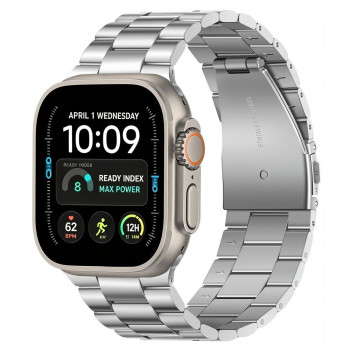Tech-Protect Stainless stainless steel band for Apple Watch 8 / 9 / 10 / 11 / 12 / SE / Ultra (44 / 45 / 46 / 49 mm), Silver