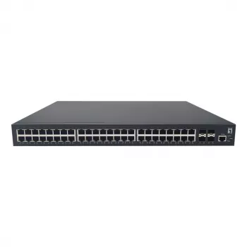 Přepínač LevelOne GTP-5271DP Managed L3 PoE+ 48 x Gigabit PoE, 4 x 10G SFP, 400 W, 19