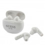 Bezdrátová sluchátka do uší Guess GUTWS1CWHTWS s dokovací stanicí, Bluetooth 5.0, bílá