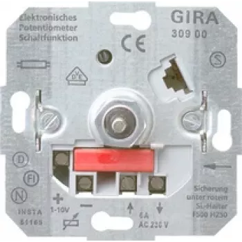 Gira 030900 stmívač a spínač, podomítková vložka, metallic