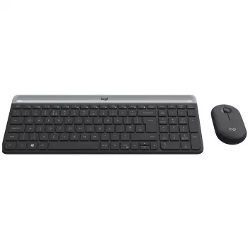 Sada klávesnice a myši Logitech MK470 Slim Combo - grafitová